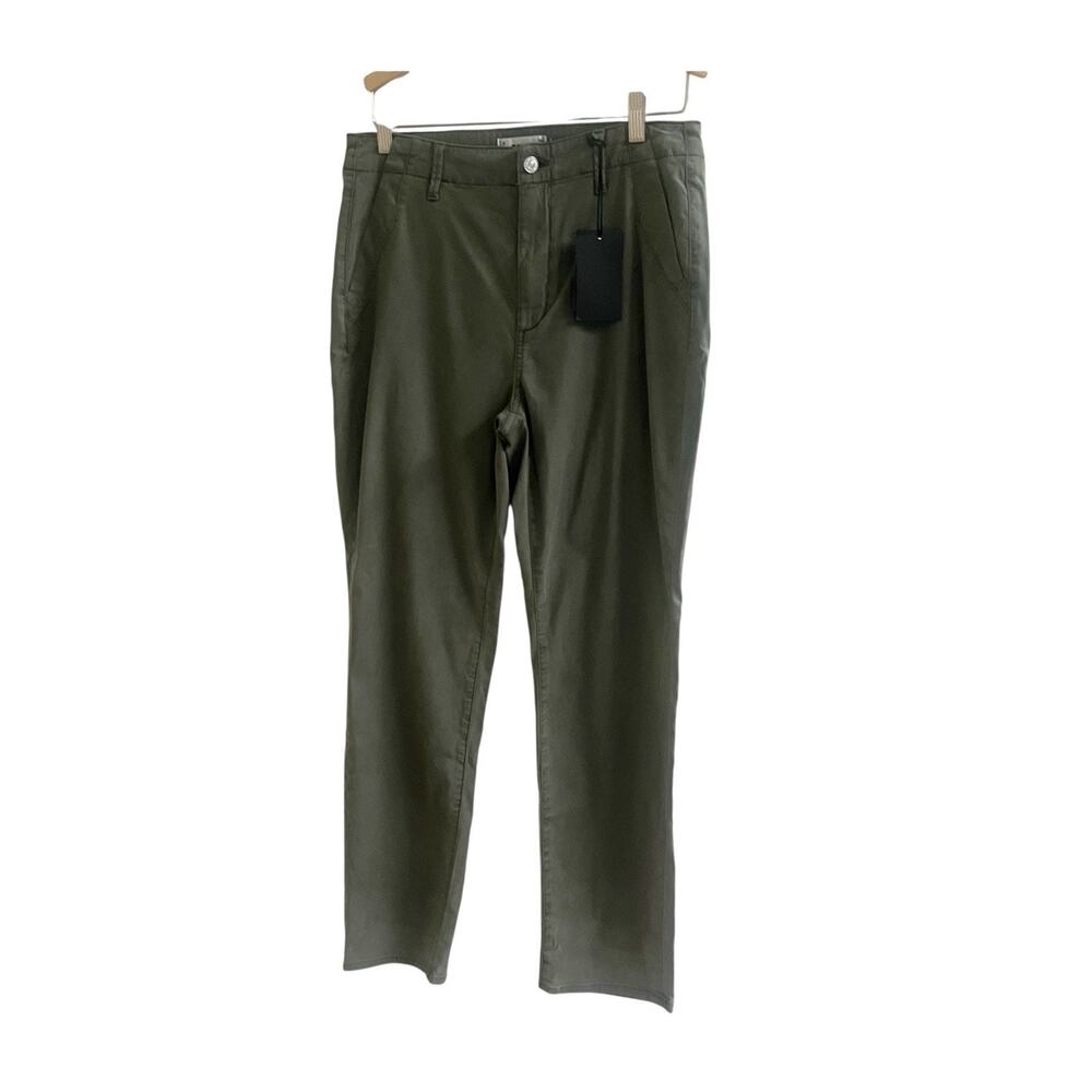Paige Drew Trouser Pants Relaxed High Rise Straight Vintage Ivy Green 29 New